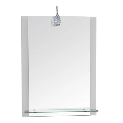 ESPEJO RECTANGULAR CON SPOT Y REPISA 80X60 CM 