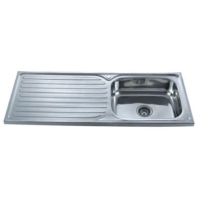 MESADA CON PILETA DERECHA SIMPLE ACERO INOXIDABLE 201