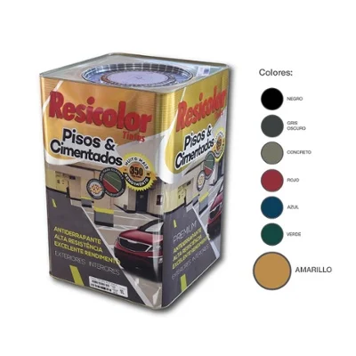 PINTURA PARA PISO AMARILLO ACETINADO 18 LTS