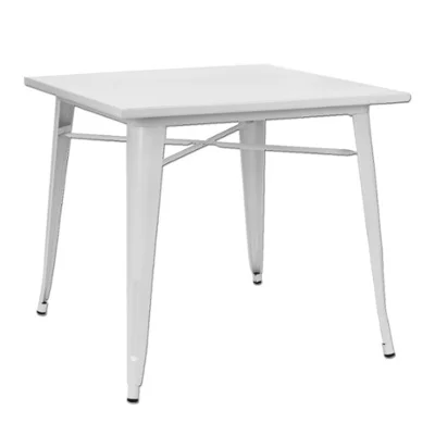 MESA CUADRADA DE COMEDOR BLANCA MODELO PARIS 80X80 CM