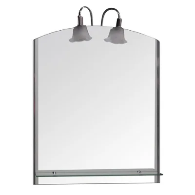 ESPEJO CON SPOTS LED Y REPISA 75x60 CM