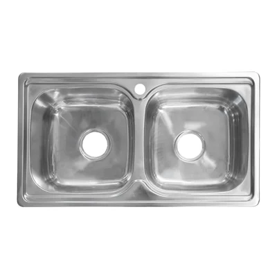 PILETA DOBLE ACERO INOXIDABLE 201