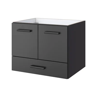 MUEBLE DE BAO MODELO MANACA NEGRO S/TAPA / 60 CM