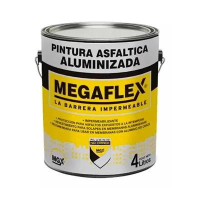 PINTURA ALUMINIZADA MEGAFLEX x 4KG