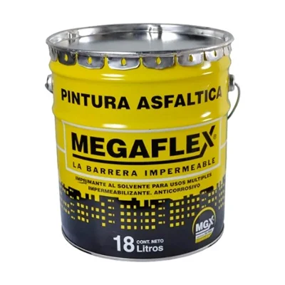 PINTURA ASFÁLTICA MEGAFLEX x 18kg.