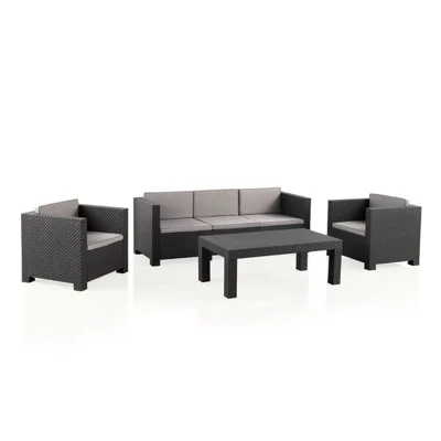 JUEGO DE JARDN MODELO DIVA TROPEA GRAFITO