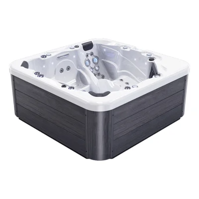 SPA HIDROMASAJE DE EXTERIOR PARA 6 PERSONAS COLOR GRIS C/COBERTOR NEGRO
