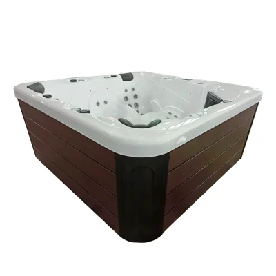 SPA HIDROMASAJE DE EXTERIOR PARA 6 PERSONAS COLOR MARRN C/COBERTOR MARRN 