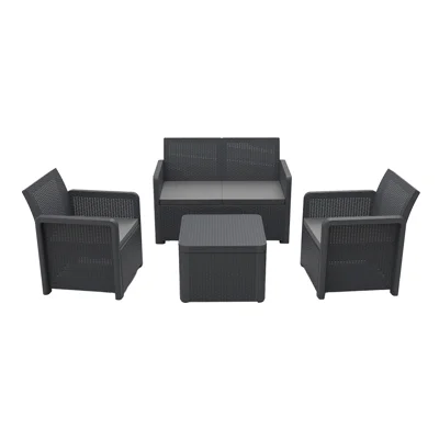 JUEGO DE JARDN MODELO NASSAU STORAGE GRAFITO