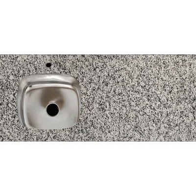 MESADA DE GRANITO GRIS PERLA 122X52 CM CON PILETA IZQUIERDA CON HUECO PARA GRIFERA