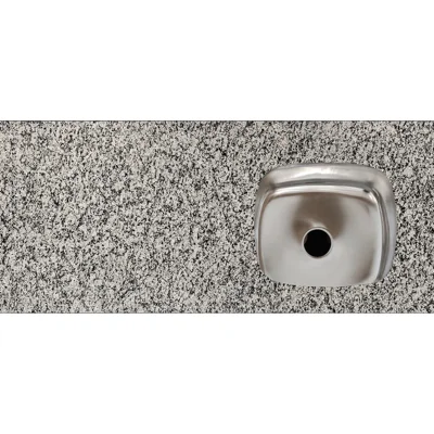 MESADA DE GRANITO GRIS PERLA 122X52 CM CON PILETA DERECHA SIN HUECO PARA GRIFERA