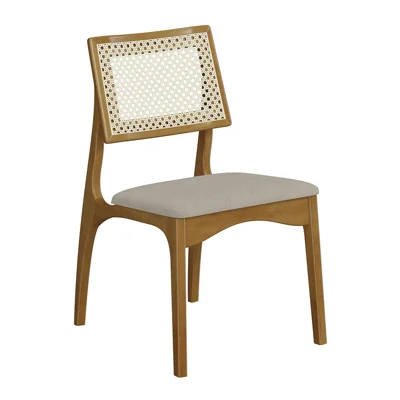 SILLA ROMANA TELA HEXAGONAL NOGUEIRA/TEJIDO 119