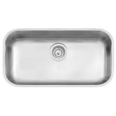PILETA SIMPLE RECTANGULAR DE ACERO INOXIDABLE 304 TERMINACIN MATE TRAMONTINA